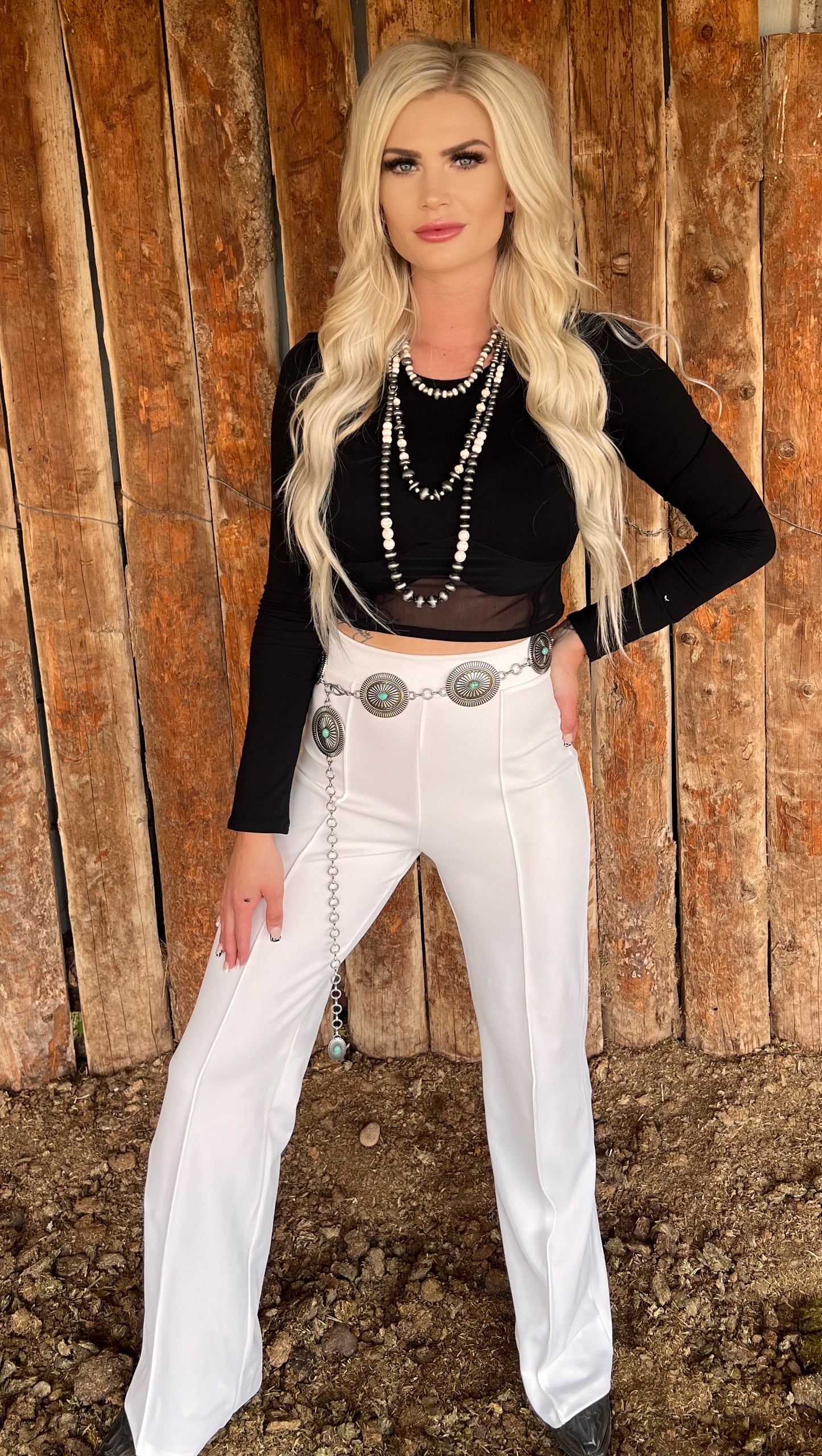 VINTAGE COWGIRL WHITE PANTS