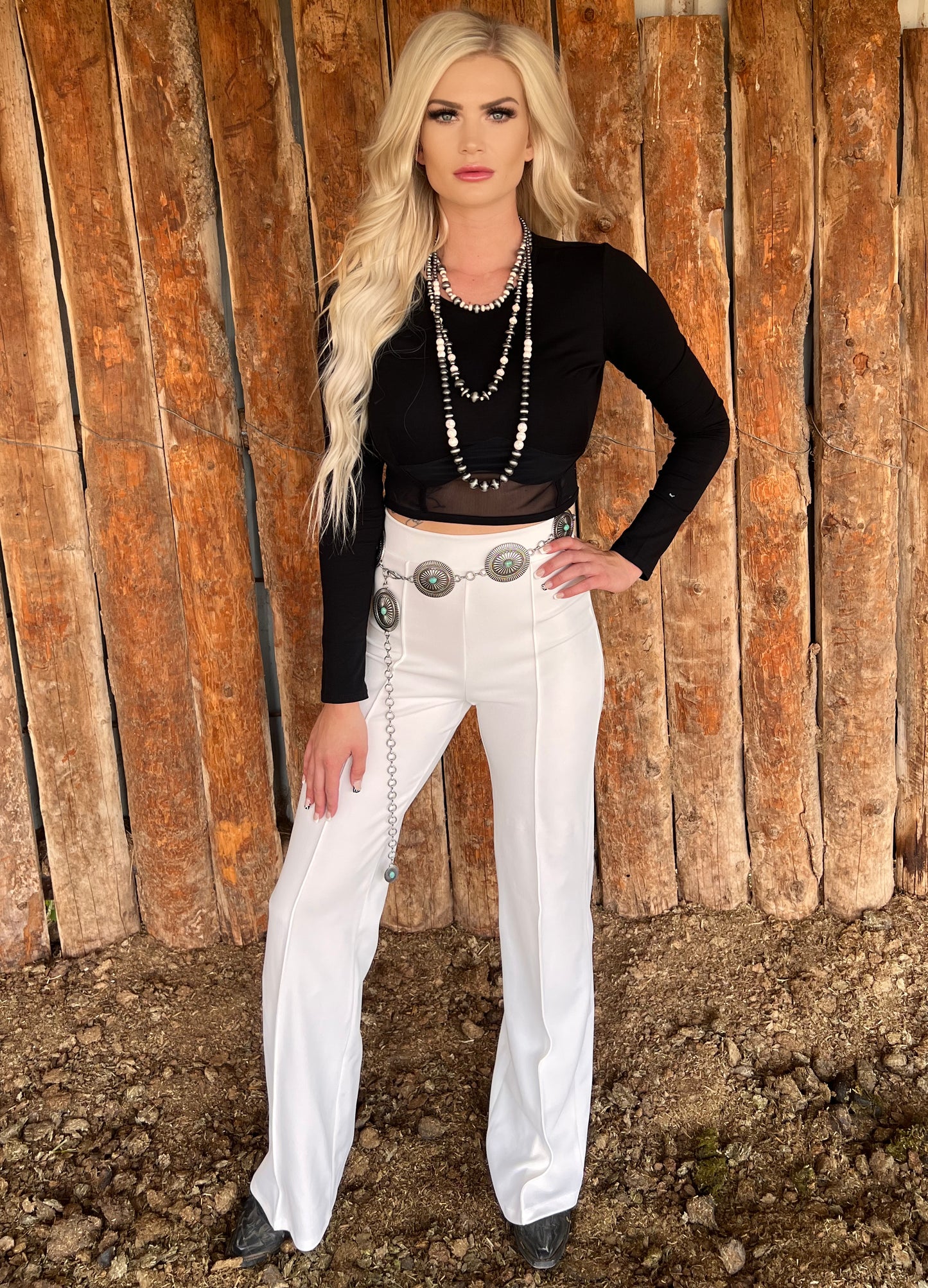 VINTAGE COWGIRL WHITE PANTS