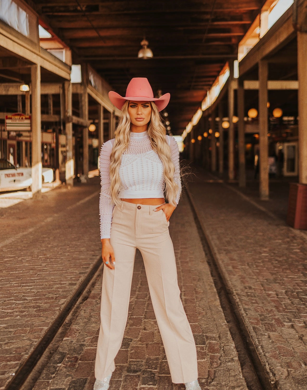 ALL BUSINESS COWGIRL TAN PANTS